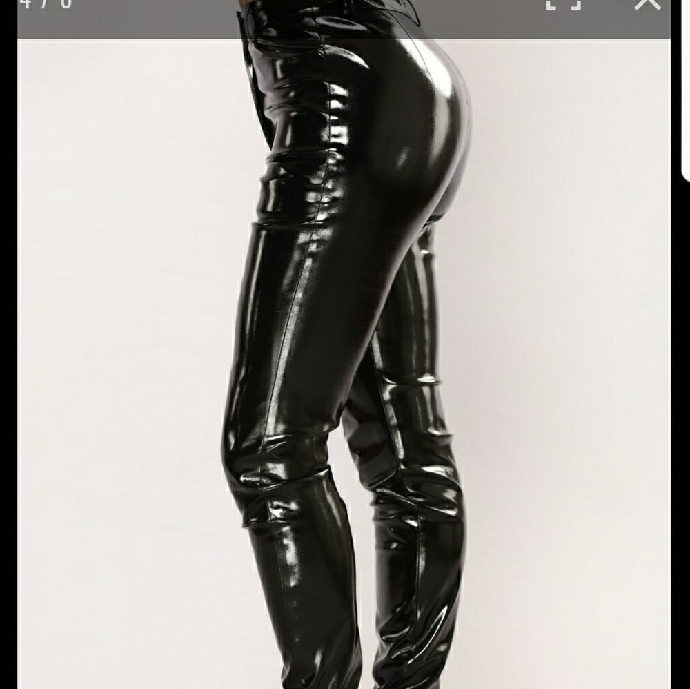 Fashion nova Latex pants, Black